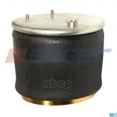 пневмопод.в сборе!верх 1шп/штM22x1.5,2шп.M10, низ отв.M16 поршень стальDAF CF65/75 AUGER арт. AU34836K10