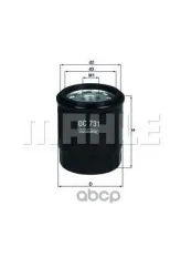 Фильтр масляный MAHLE OC731 (483727) Mahle/Knecht арт. OC731