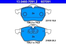 КОЛОДКИ ПЕР OPL VECTRA B/SAAB Ate арт. 13046070912