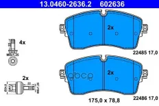 К-т дисков. тормоз. колодок LAND ROVER Range Rover Evoque II L551, Range Rover IV (L405), Jaguar E-Pace Ate арт. 13046026362