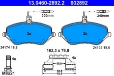 КОЛОДКИ ПЕР PGT 407/607/CIT C6 2.2-3.0/2.0-27HDI 00- Ate арт. 13046028922