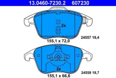 КОЛОДКИ ПЕР CIT C4 2.0 16V/HDI 06- Ate арт. 13046072302