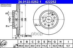 Диск тормозной передн, FIAT: SEDICI 1.6 16V/1.6 16V 4x4/1.9 D Multijet/1.9 D Multijet 4x4/2.0 D Multijet/2.0 D Multijet 4x4 06-  SUZUKI: SX4 1.5/1.5 V