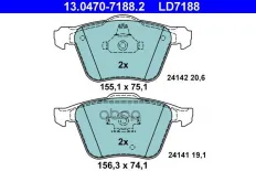 КОЛОДКИ ПЕР VOL XC 90 2.5T/3.2/D5/T6/V8 02- (CERAMIC) Ate арт. 13047071882