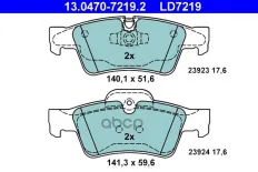 КОЛОДКИ ЗАД MER W164/X164/W251 05-(CERAMIC) Ate арт. 13047072192