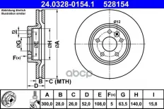 ДИСК ТОРМ FRD GALAXY/MONDEO IV/S-MAX/VOL S80/V70/XC70 1.6-4.4 06- ПЕР ВЕНТ PD 30 Ate арт. 24032801541