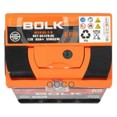 АККУМУЛЯТОР BOLK EFB STOP&GO 65 А/Ч ОБРАТНЫЙ R+ 242X175X190 L2 EN 550 А BOLK арт. BEFB653R