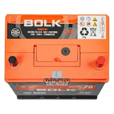 АККУМУЛЯТОР BOLK EFB ASIA 75 А/Ч ПРЯМОЙ L+ 260X175X225 D26 EN 730 А BOLK арт. BEFBA753L