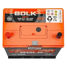 АККУМУЛЯТОР BOLK EFB ASIA 75 А/Ч ОБРАТНЫЙ R+ 260X175X190 D26 EN 730 А BOLK арт. BEFBA753R