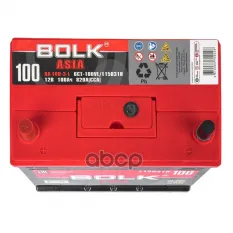 АККУМУЛЯТОР BOLK ASIA 100 А/Ч ПРЯМОЙ L+ 306X175X225 D31 EN 820 А BOLK арт. BA1003L