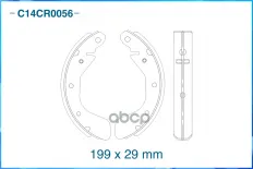 Тормозные колодки задние барабанные CWORKS арт. C14CR0056
