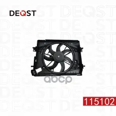 Вентилятор радиатора двигателя RENAULT LOGAN II 10 13- DEQST арт. 115102