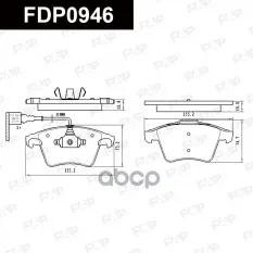 Колодки тормозные дисковые передние PORSCHE CAYENNE (9PA) FAP арт. FDP0946