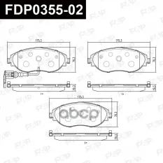 FDP0355-02 колодки дисковые передние! Seat Alhambra, VW Sharan 1.4/2.0TSi/2.0TDi 10> FAP арт. FDP035502