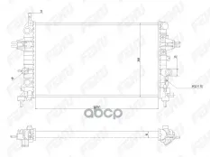 Радиатор охлаждения для Opel Astra H (04-) 1.6i/1.8i AT FEHU арт. frc1006