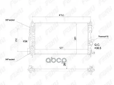 Радиатор охлаждения для Opel Astra J (10-) 1.4i/1.6i AT FEHU арт. frc1007