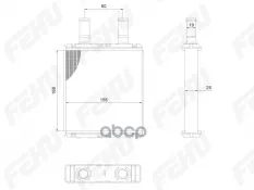 Радиатор отопителя для VAZ 2170-72 Priora A/C Halla FEHU арт. frh1101