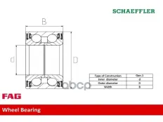713 6267 40_Комплект ступичного подшипника HYUNDAI Tucson/KIA Sportage 04- Fag арт. 713626740