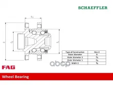 713 6784 30_Комплект ступичного подшипника FORD MONDEO III 00- Fag арт. 713678430