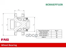 713 6602 80_Комплект ступичного подшипника VOLVO S60/S80 01-, V70 II 01 Fag арт. 713660280