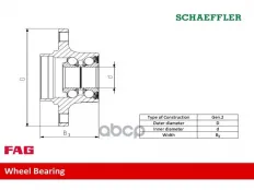 713 6405 60_Комплект ступичного подшипника Citroen Jumper,Fiat Ducato,Peugeot Boxer 2.2,2.3,3.0 HDI 04.06- Fag арт. 713640560