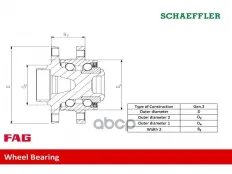 713 6605 40_Комплект ступичного подшипника VOLVO XC60 08- Fag арт. 713660540