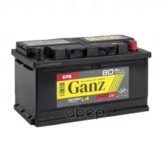 Аккумулятор GANZ PRO-Line EFB 80 А/ч обратный R+ 315x175x175 L4 EN 750 А GANZ арт. G3080800