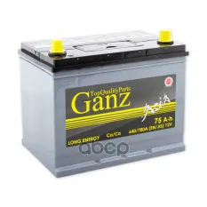 Аккумулятор GANZ ASIA 75 А/ч обратная R+ 260x175x225 EN640 А GANZ арт. GAA750