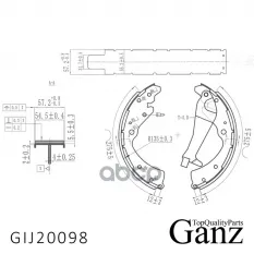 КОЛОДКИ ТОРМОЗНЫЕ ЗАДНИЕ (БАРАБАННЫЕ) ДЛЯ DONGFENG DF6 2022> GANZ GIJ20098 GANZ арт. GIJ20098