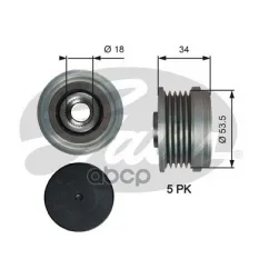 Шкив генератора 7789-10202 Gates арт. OAP7202