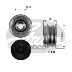 (7789-10003) Обгонный шкив генератора VAG 1.6,1.8,1.9,2.0 TDI (01.95-03.08) Gates арт. OAP7033