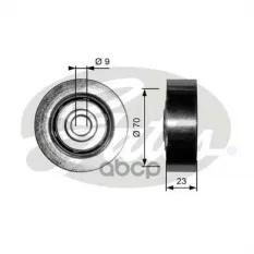 (7803-21397) Ролик приводного ремня BMW 3,5,7,X5(E53,38.39,46) d, Opel Omega B,Rover 75 2.0,2.5 DTI,CDT 04.98-02.05 Gates арт. T36297