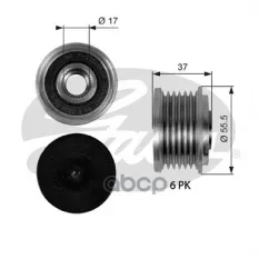 (7789-10042) Обгонный шкив генератора Mercedes C,E,CLC,S-Class,CLK (W204,203,211,220,S204,203,211,CL203,C209) CDI (02.01-) Gates арт. OAP7046