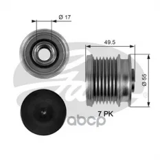 (7789-10057) Обгонный шкив генератора Mercedes C,E,GL,M,R-Class,CLK,Viano,Vito (W204,203,211,212,164,251,639,S204,203,211,212,C209) CDI (01.05-) Gates