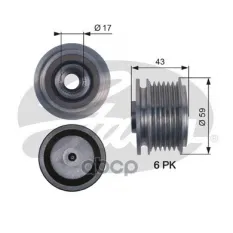 (7789-10085) Обгонный шкив генератора Ford C-Max 07-, Fiesta V 04-, Focus II 04-, Fusion 04-, Kuga 08-, Mazda 3 04-, Volvo C30 06-, C70 II 08-, S40 II