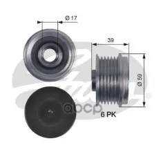(7789-10086) Обгонный шкив генератора Alfa Romeo Mito,Fiat Punto,Opel Agila,Astra H,Combo,Corsa C,D,Meriva,Tigra 1.3,1.4 D,CDTi (06.03-) Gates арт. OA