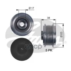 (7789-10087) Обгонный шкив генератора Toyota Avensis 01-, Corolla 00-, Previa 01-, Rav4 II 01- Gates арт. OAP7116