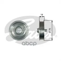 Ролик натяжителя 7808-21583 Gates арт. T39183