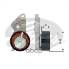 (7784-21106) Ролик приводного ремня Ford Fiesta IV,V,Focus C-Max,II,Fusion,Puma,Mazda 121 III,2,Volvo S40II,V50 1.25,1.4,1.6 16V 08.95-03.07- Gates ар