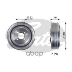 Шкив коленвала 7845-10082 Gates арт. TVD1078