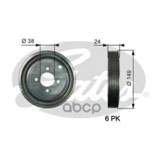 (7845-10099) Шкив коленвала PSA 1,8 16V 00-04 Gates арт. TVD1099