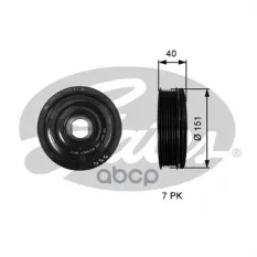 Шкив коленвала RENAULT 1.6/1.7/2.0 05- / OPEL Vivaro 1.6/2.0 06- / MB Vito 1.7CDI 19- / C (W205) 1.6 Gates арт. TVD1110