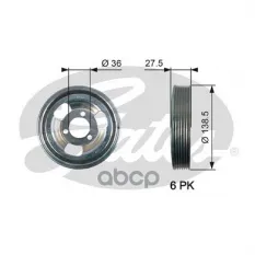 (7845-10117) Шкив коленвала Gates арт. TVD1117