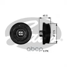 шкив коленчатого вала! BMW F21/E90/F30/F10/F25/E84 2.0d 04> Gates арт. TVD1136