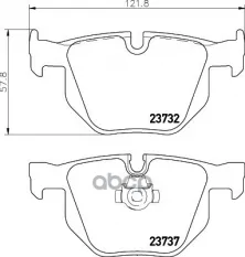 колодки тормозные дисковые BMW 5 (E60) HELLA арт. 8db355010-471