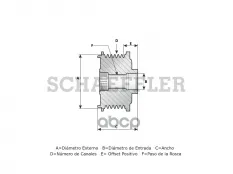Шкив генератора VOLVO: S60/S80/V70/XC 90/VC70 2.0/2.0T/2.4/2.4T/2.4D/2.5T/2.5TDI/2.8/2.9 98- Ina арт. 535007210