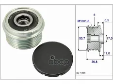535 0074 10_Обгонный шкив генератора Ford Mondeo III 1.8,2.0 Sci,16V (11.00-08.07) Ina арт. 535007410