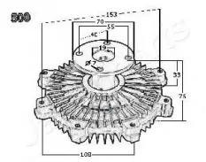 Термомуфта вентилятора Japanparts арт. VC-500