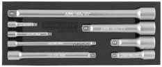 Набор удлинителей 1/4", 3/8", 1/2"DR, 50-250 мм, 8 предметов Jonnesway арт. S24H5108S