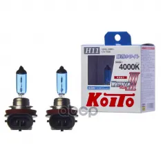 Лампа 12V H11 55W PGJ19-2 4000K KOITO Whitebeam комплект DUOBOX P0750W KOITO арт. P0750W